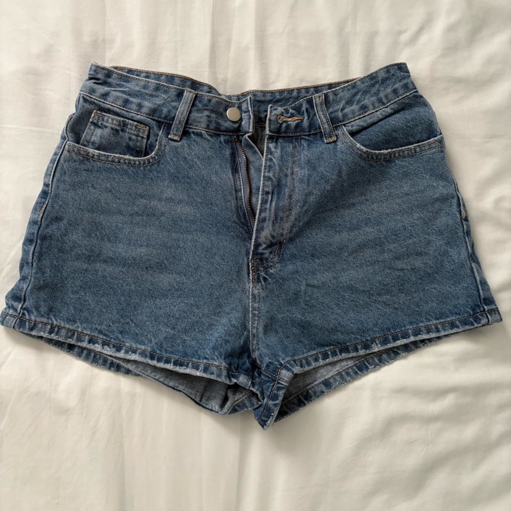 SHEIN Blue Jean Shorts High-Waisted Vintage Style